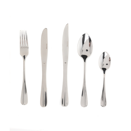 Salter Elegance Newbury 24 Piece Cutlery, Service for 6 People, Tableware Set Including Forks, Knives, Teaspoons and Tablespoons, Dishwasher Safe