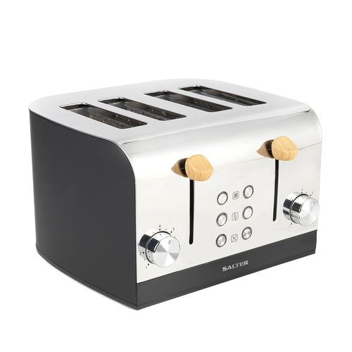 Salter Skandi 4 Slice Toaster Black with Variable Browning Control