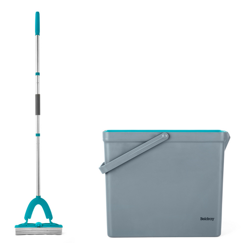 Beldray Slimline Mop & Bucket Set, Grey/Blue